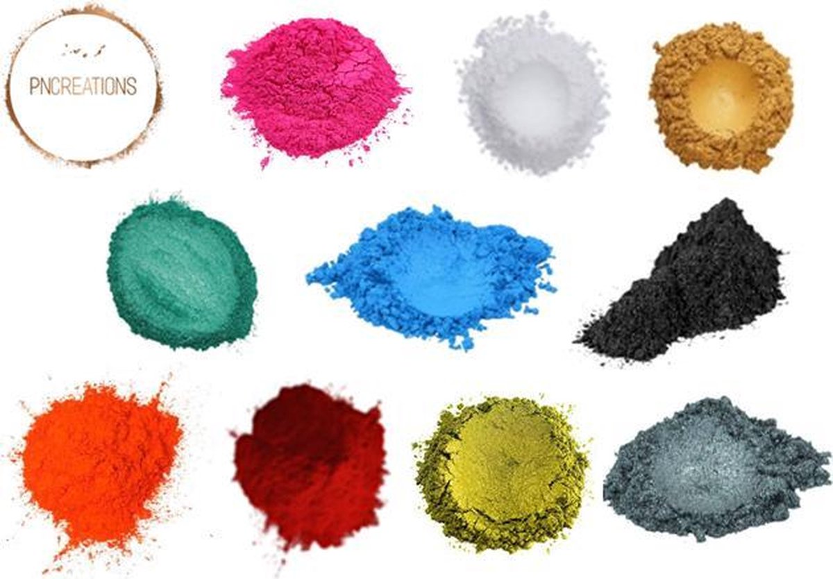 PNCreations Pigmentpoeder Fresh Color Mix | Kleurpoeder | 10 Kleuren | 10x3 Gram! | Epoxy | Zeep Maken | Hars | Giethars | Verf | Verf Mixen